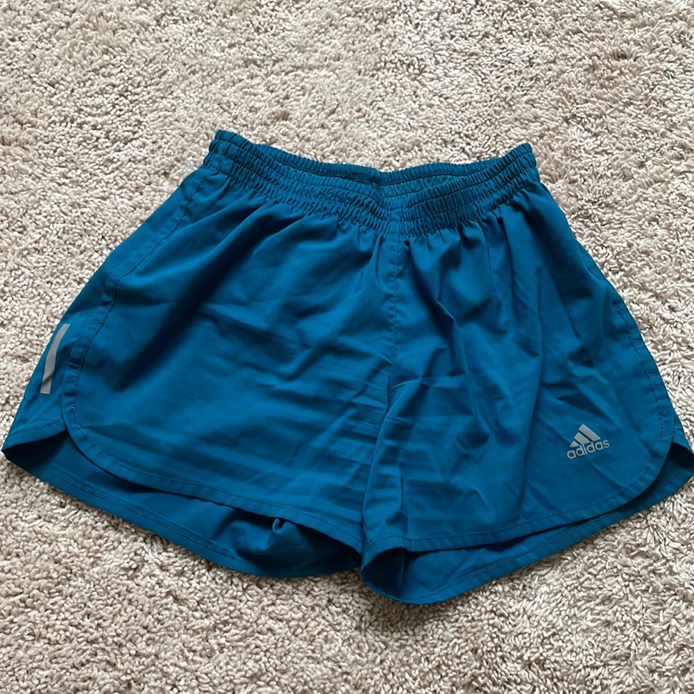 Turquoise, Adidas shorts, size extra small